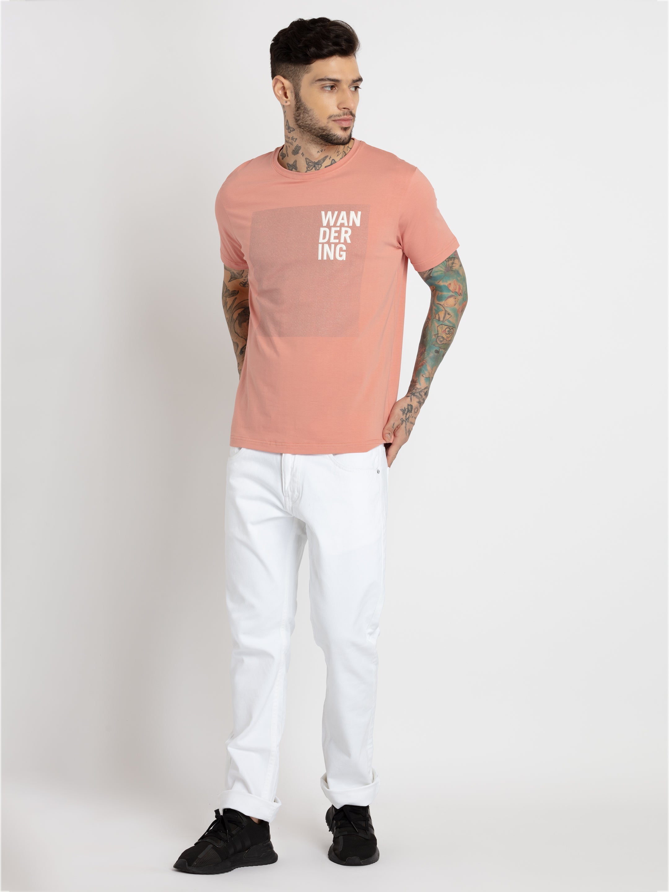 Mens Printed Round Neck T-shirt