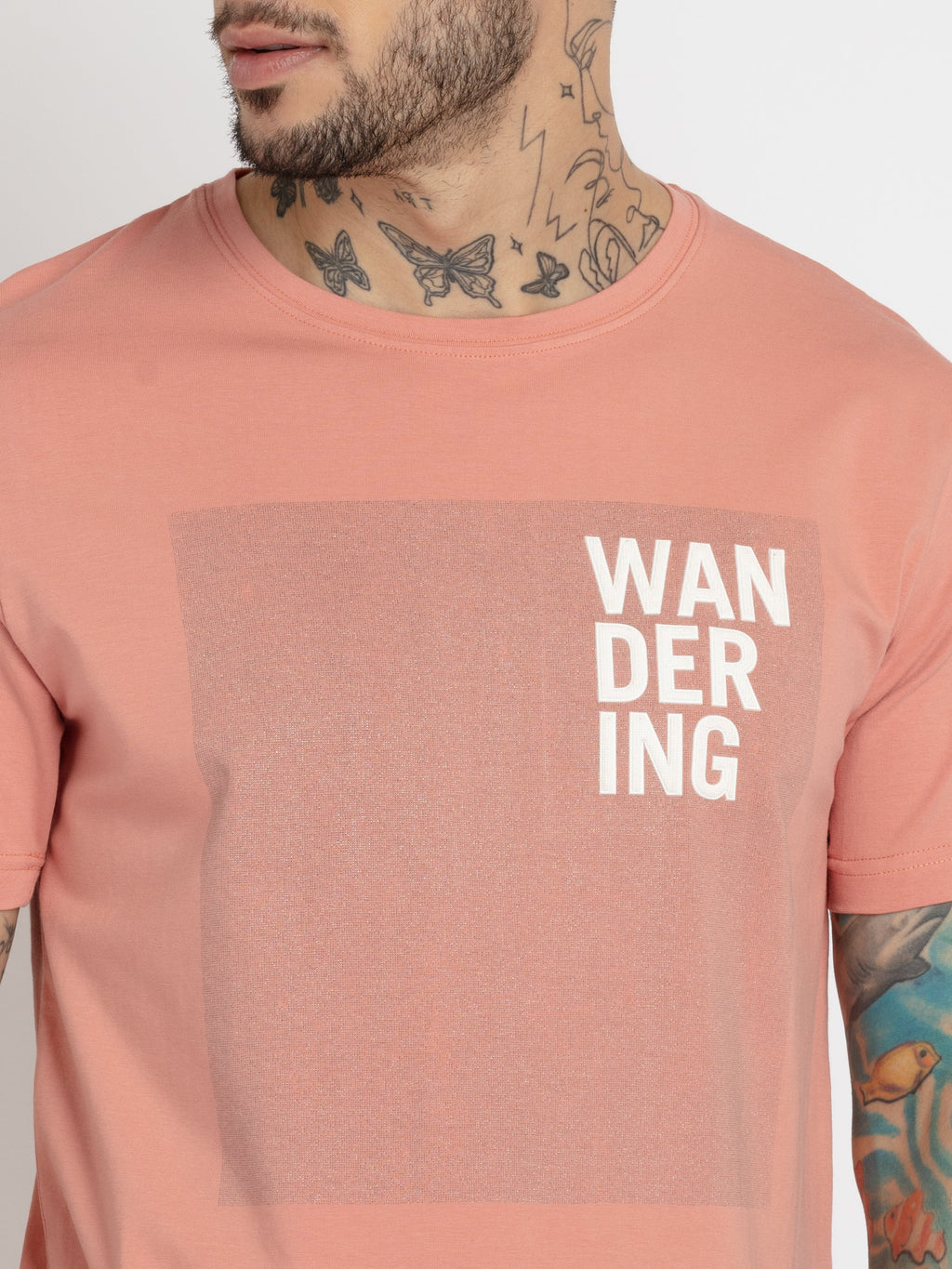 Mens Printed Round Neck T-shirt