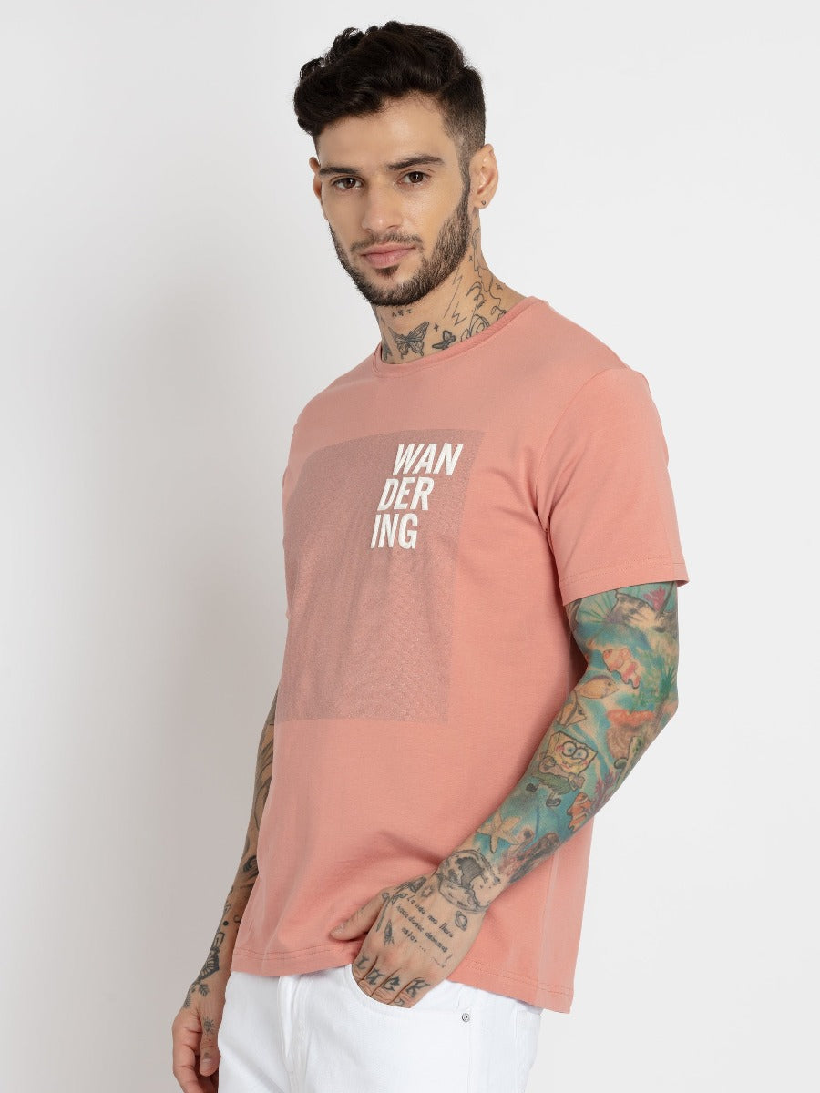 Mens Printed Round Neck T-shirt