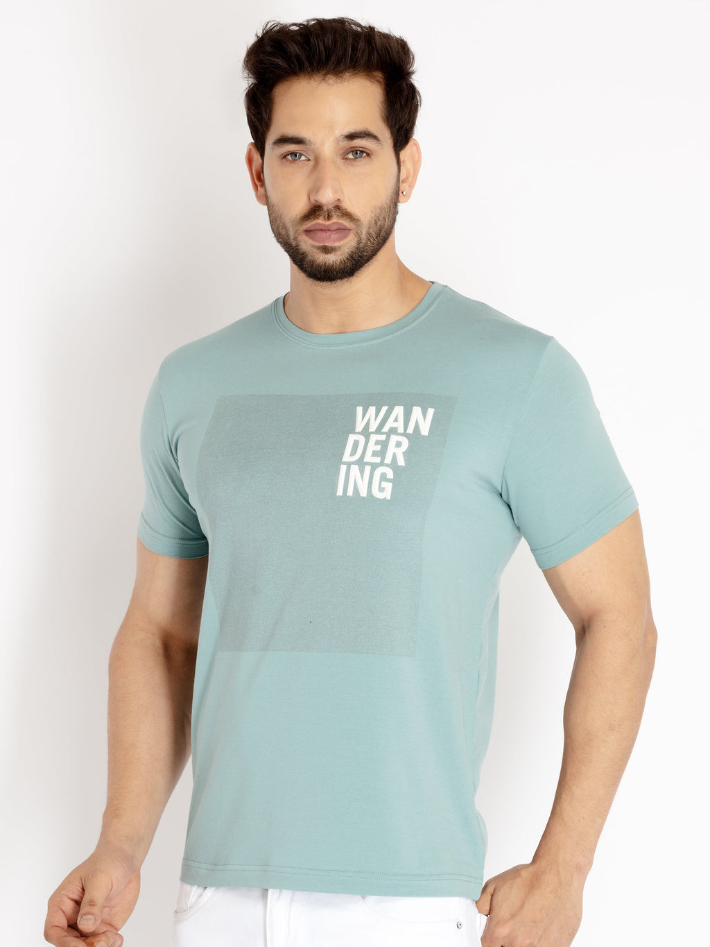 Mens Printed Round Neck T-shirt