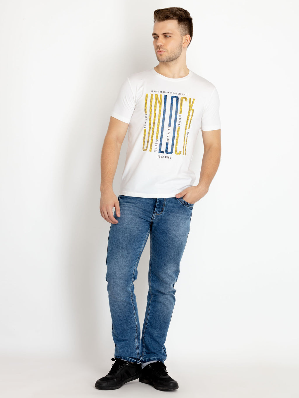 Mens Printed Round Neck T-shirts
