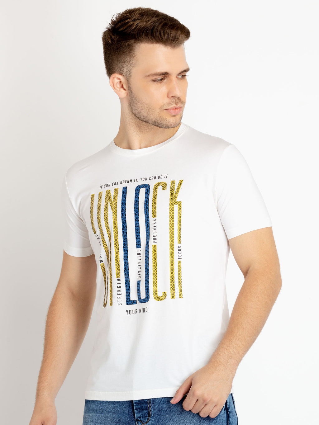 Mens Printed Round Neck T-shirts