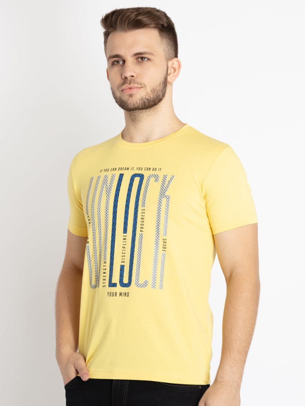 Mens Printed Round Neck T-shirt
