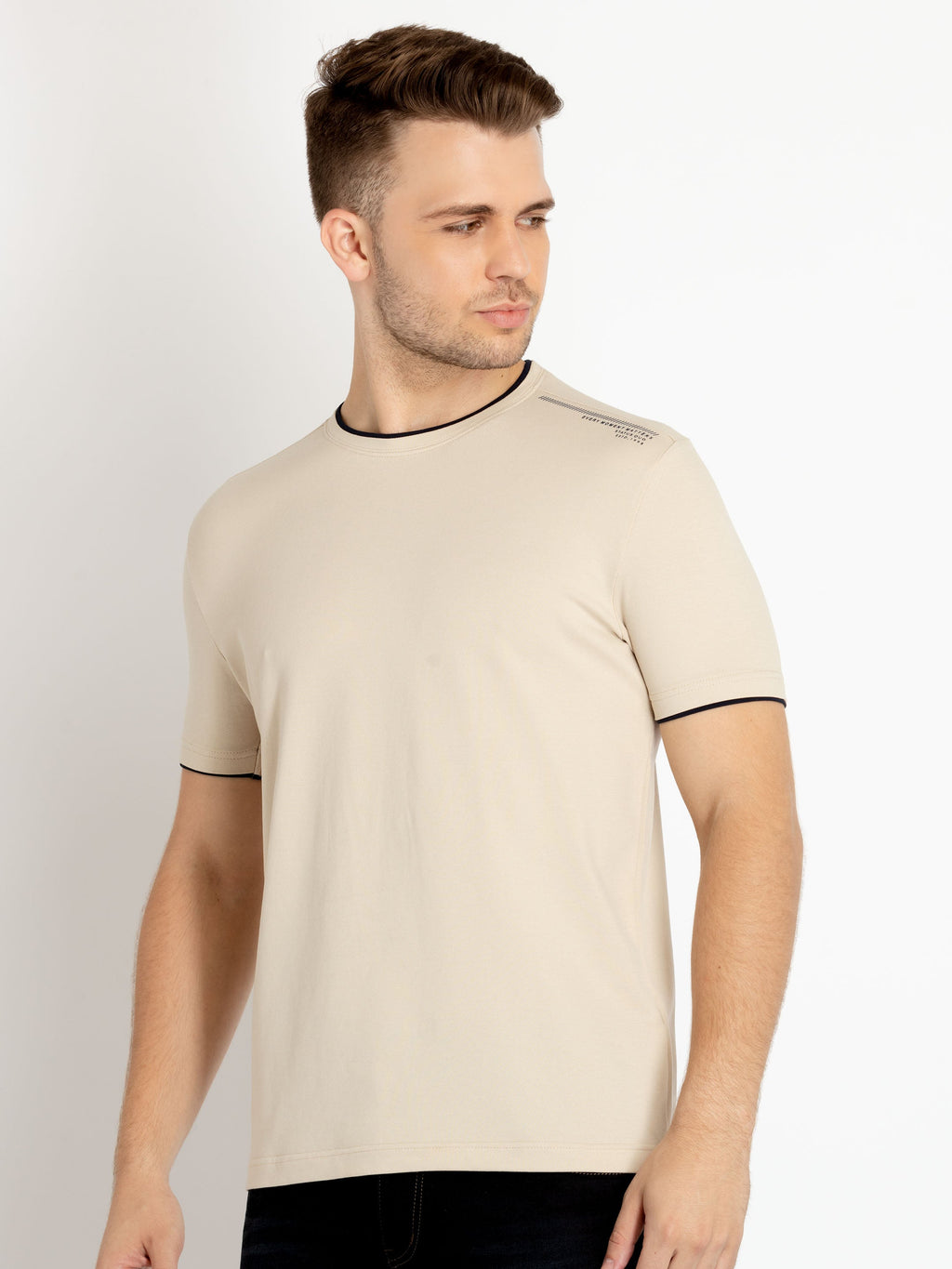 Mens Solid Round Neck T-shirts