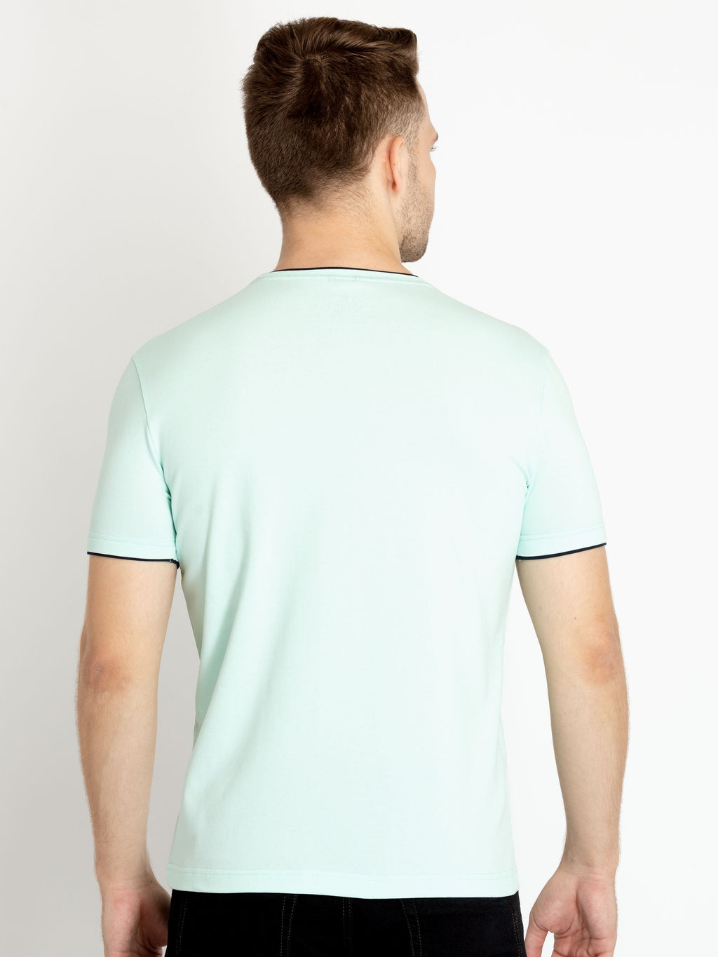 Mens Solid Round Neck T-shirts