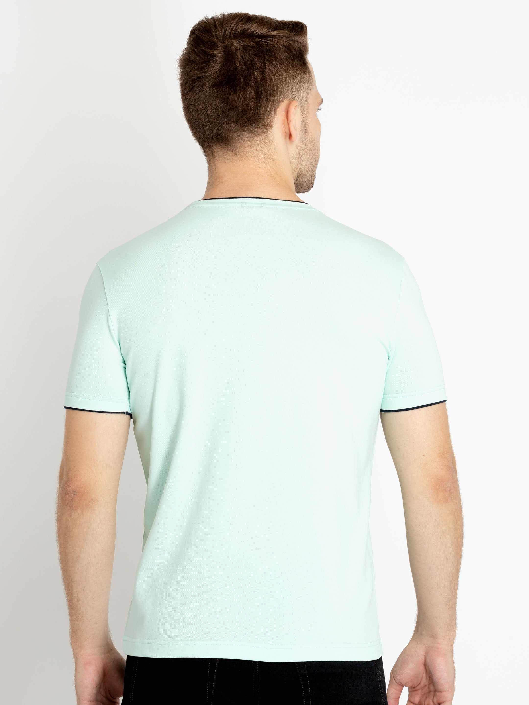 Mens Solid Round Neck T-shirts