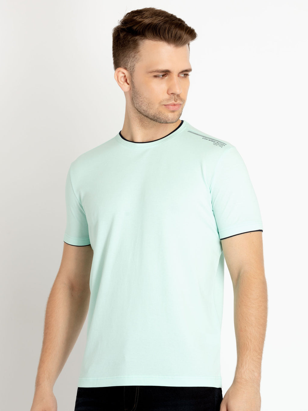 Mens Solid Round Neck T-shirts