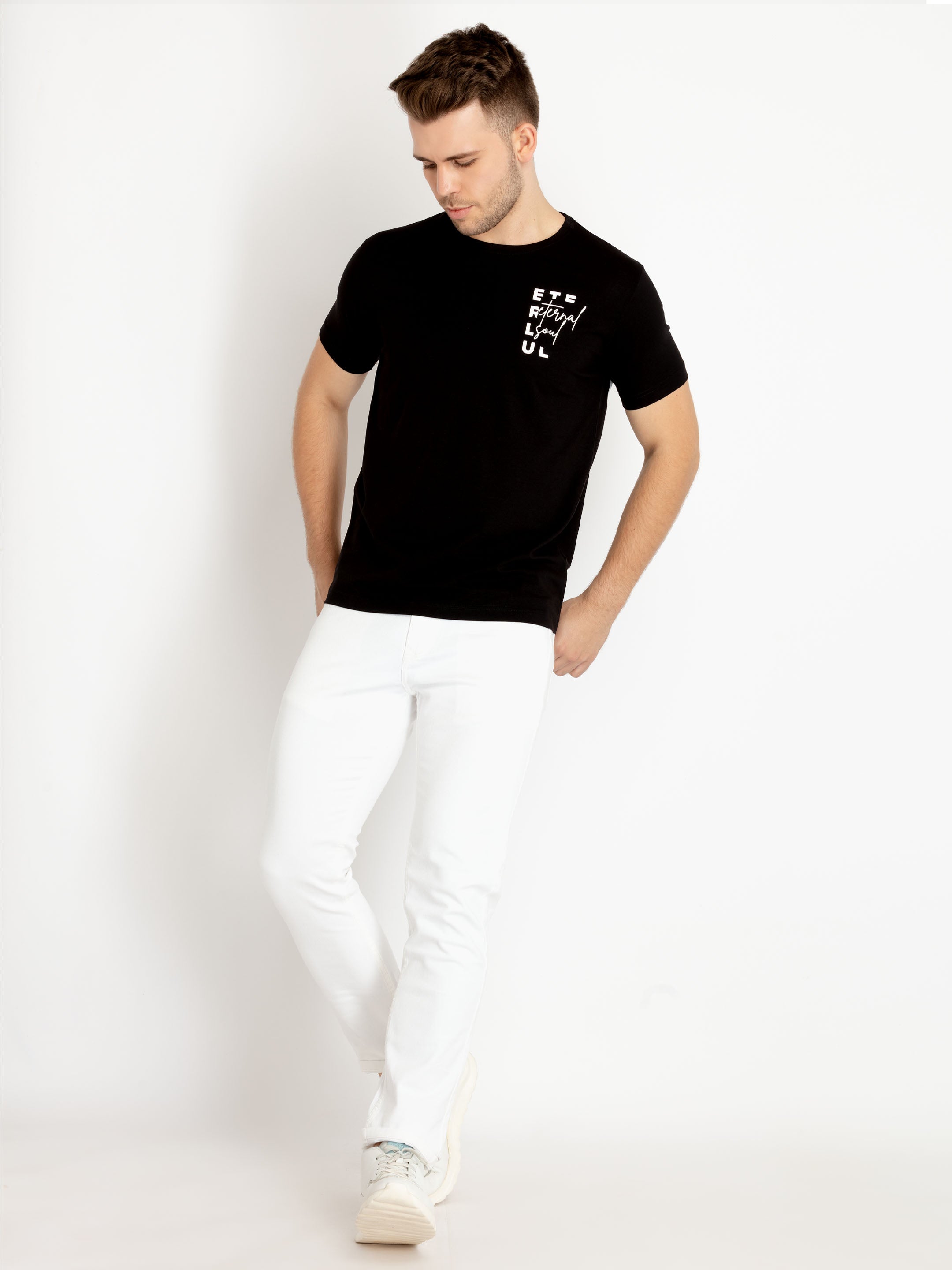 Mens Printed Round Neck T-shirts