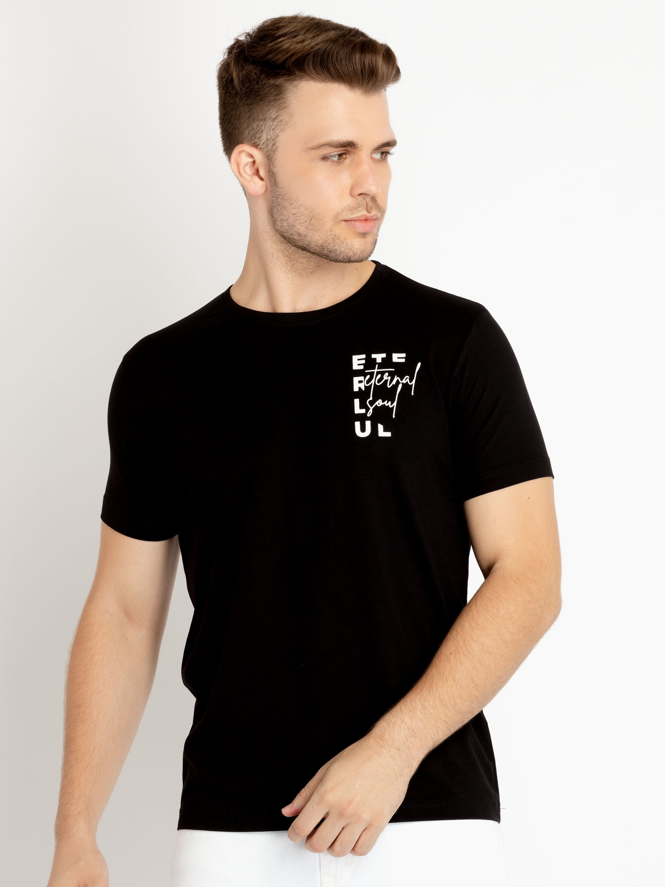 Mens Printed Round Neck T-shirts