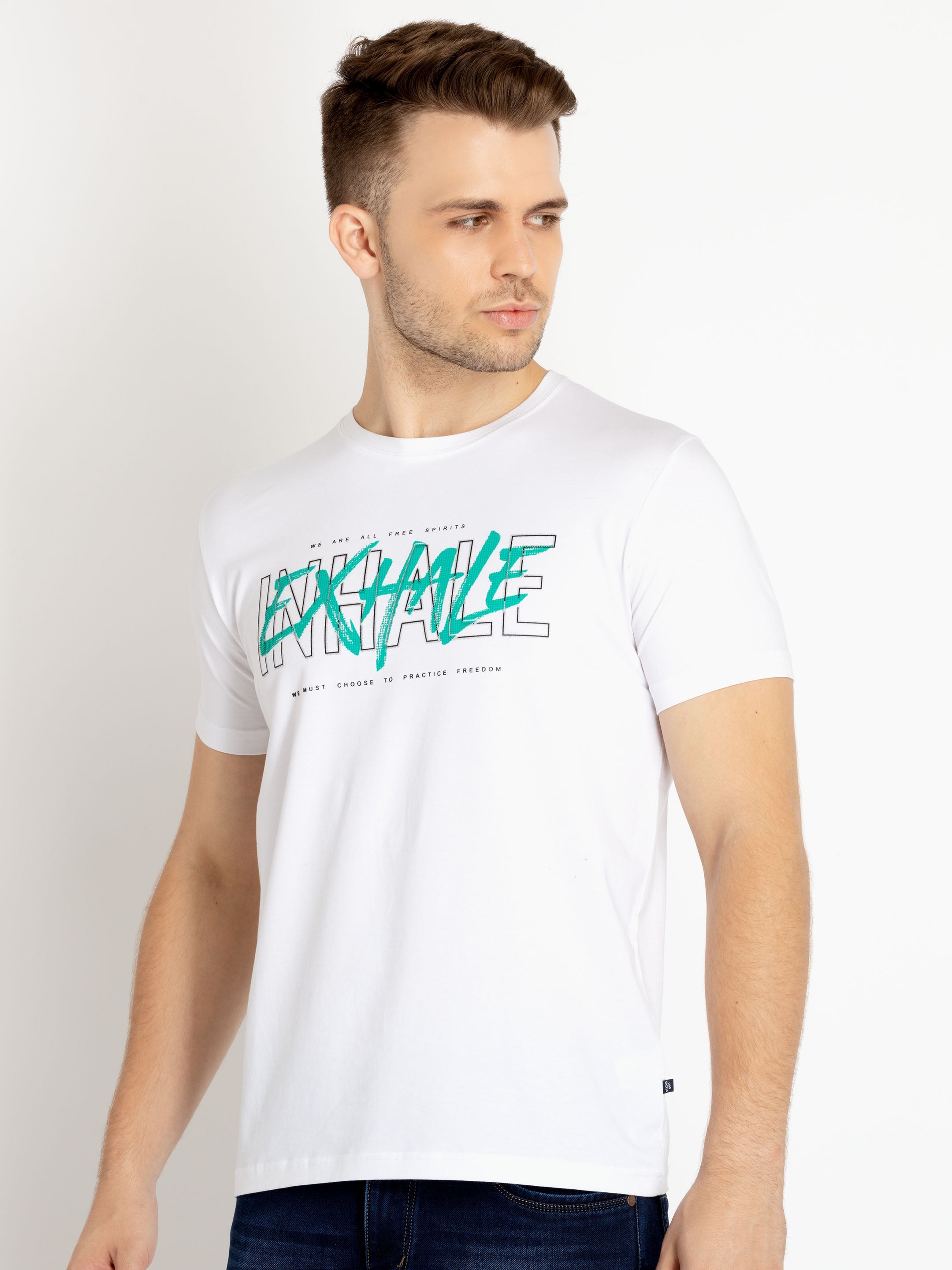Mens Printed Round Neck T-shirts