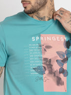 Mens Printed Round Neck T-shirt