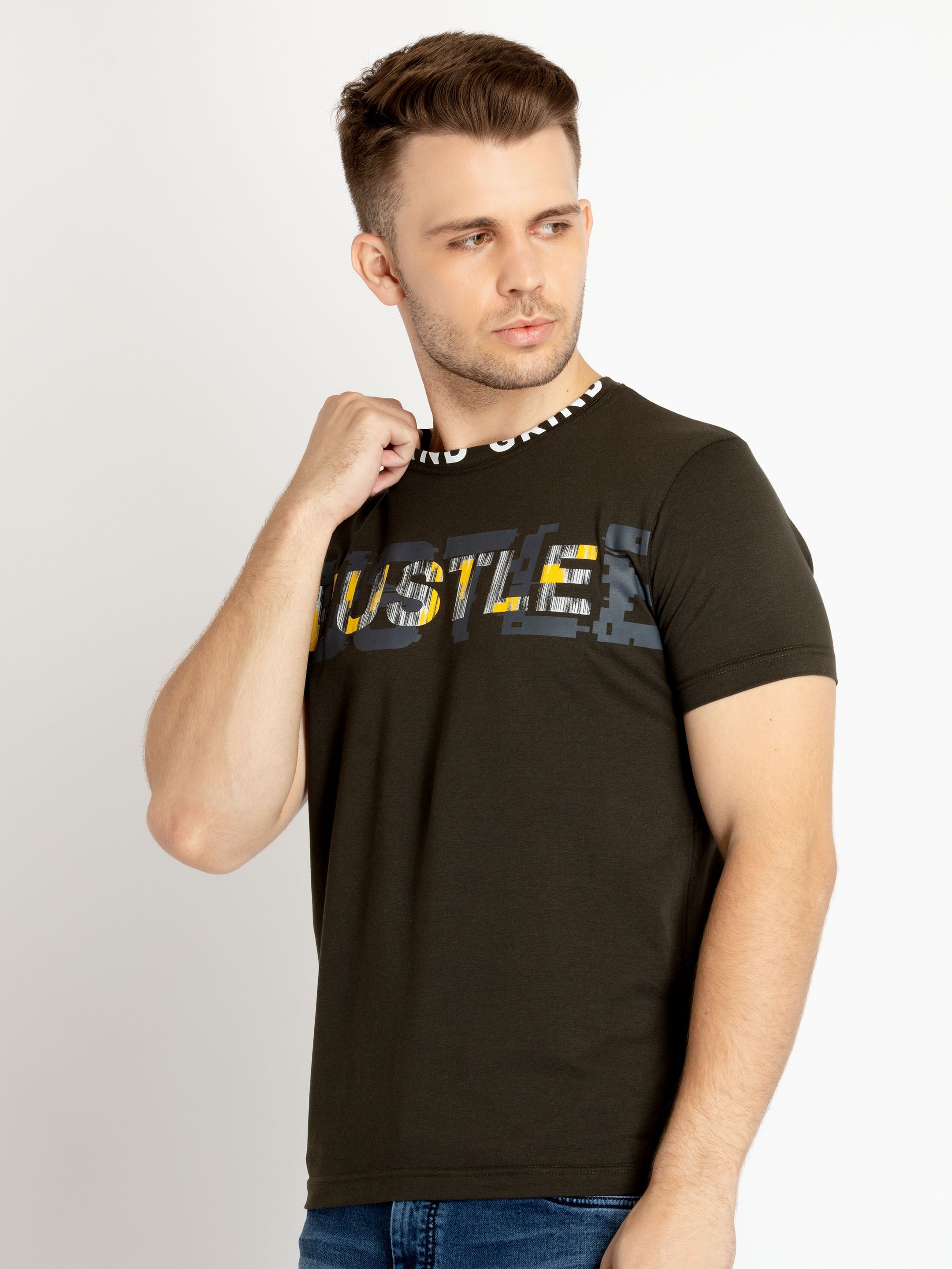 Mens Printed Round Neck T-shirts