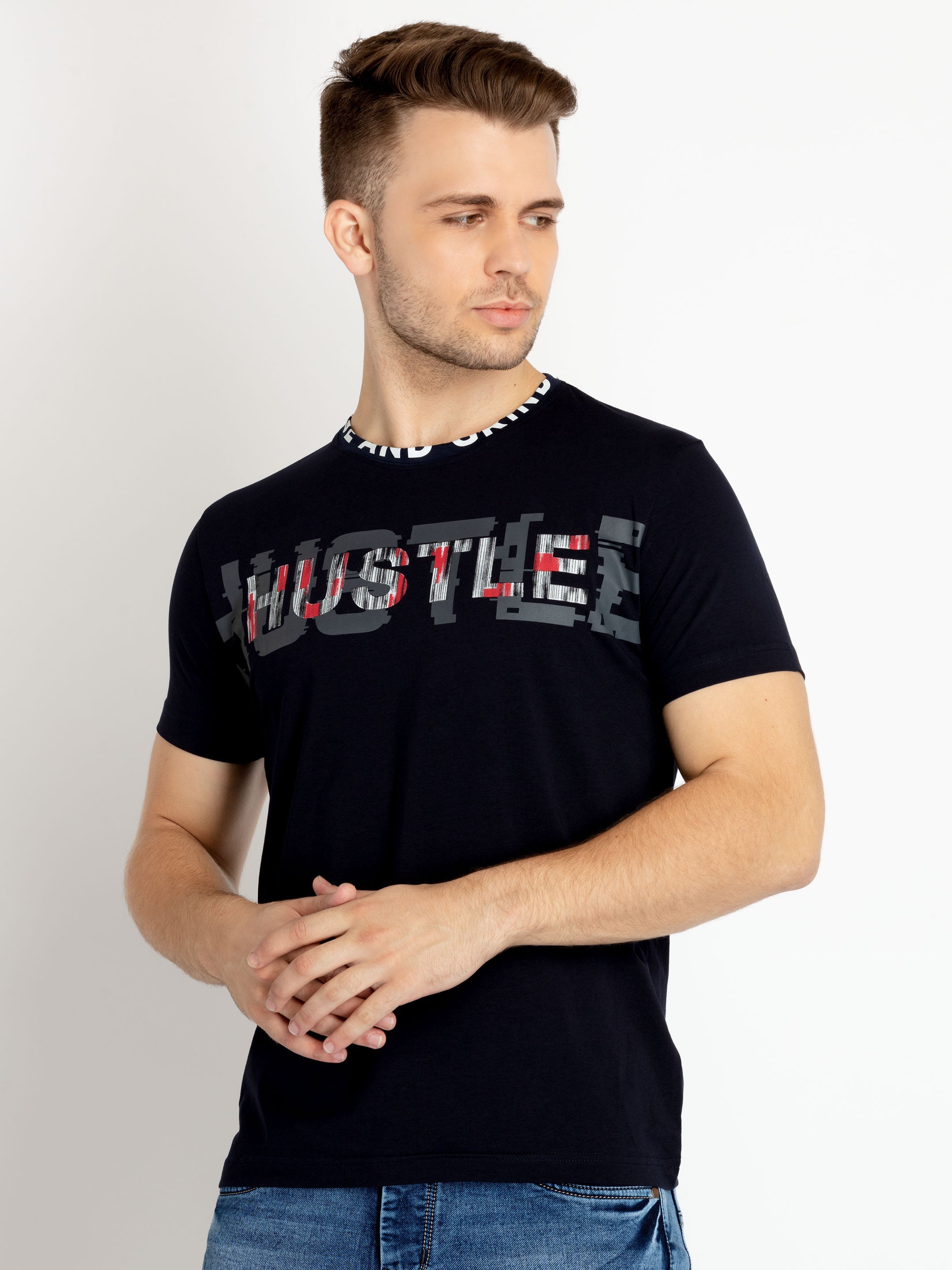 Mens Printed Round Neck T-shirts