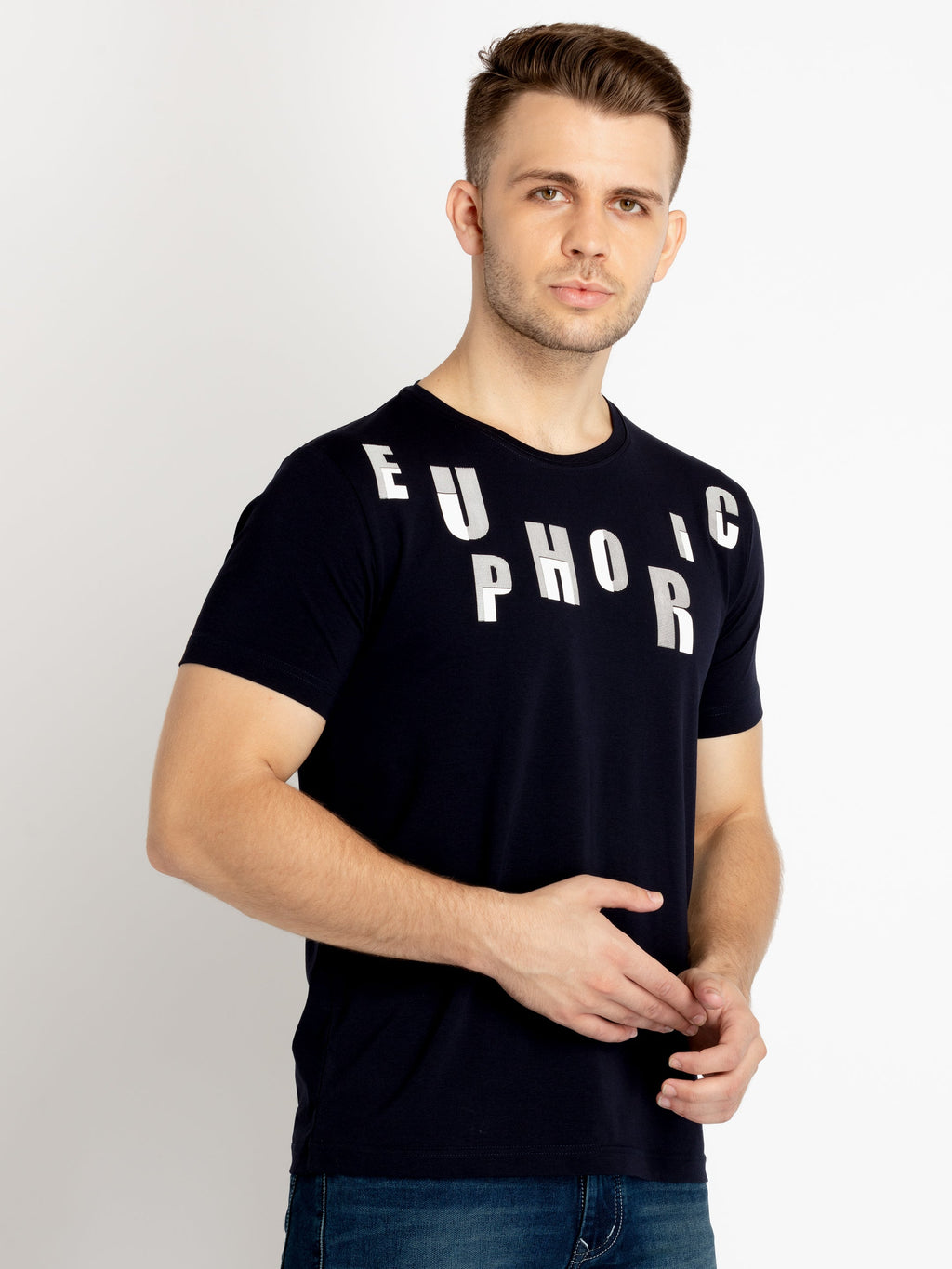 Mens Printed Round Neck T-shirts