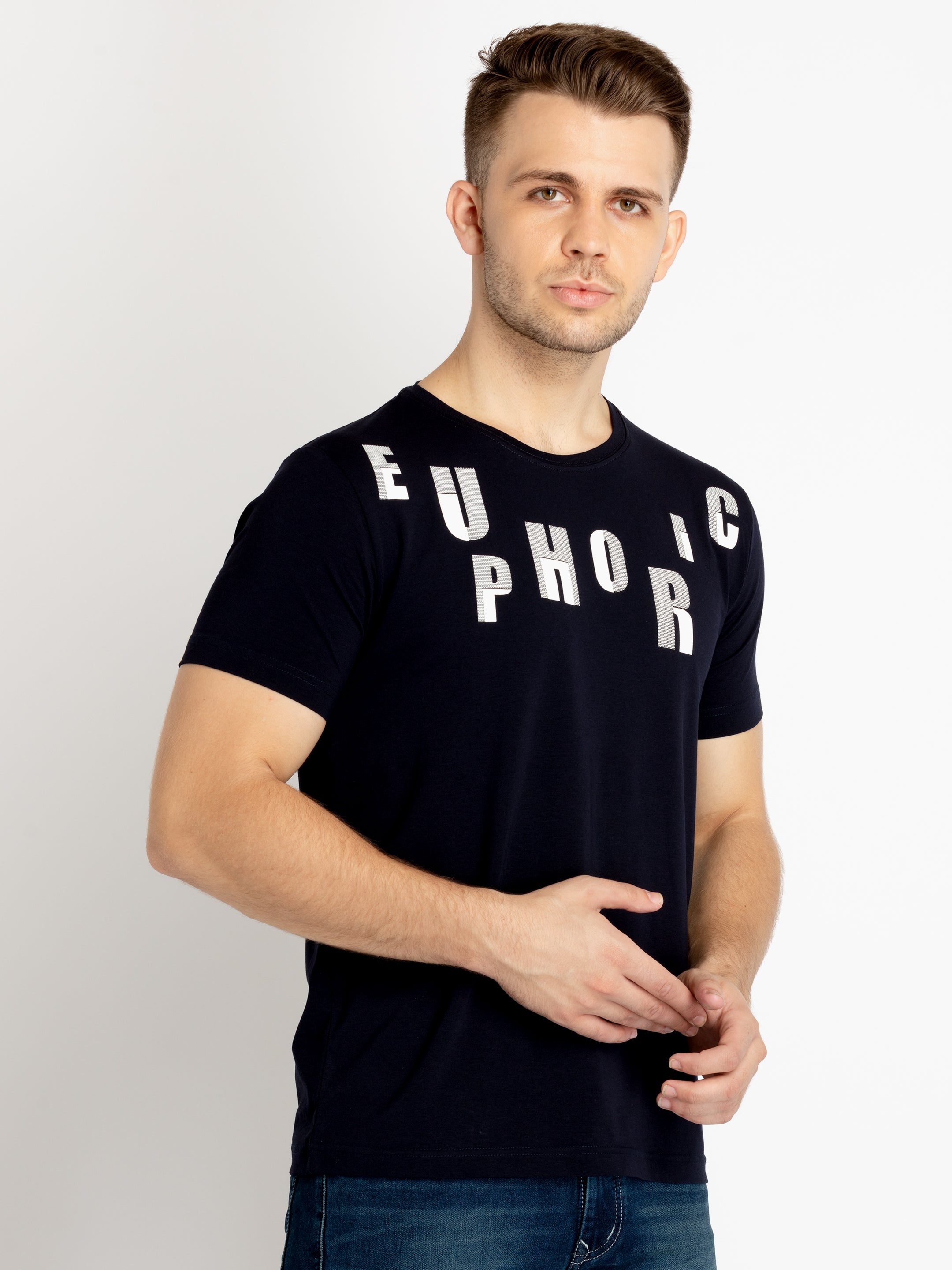 Mens Printed Round Neck T-shirts