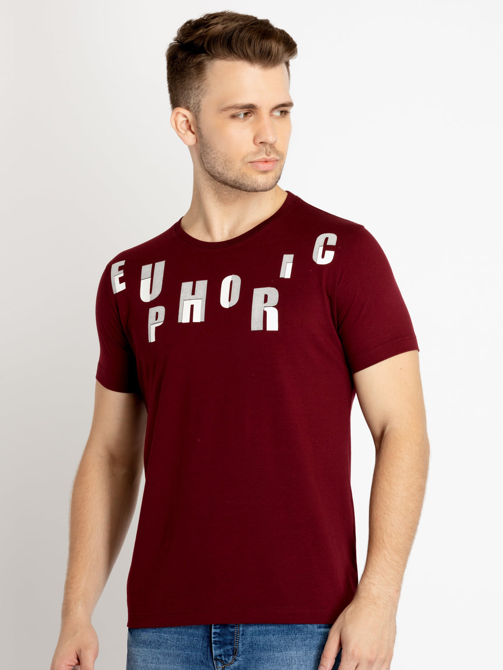 Mens Printed Round Neck T-shirts