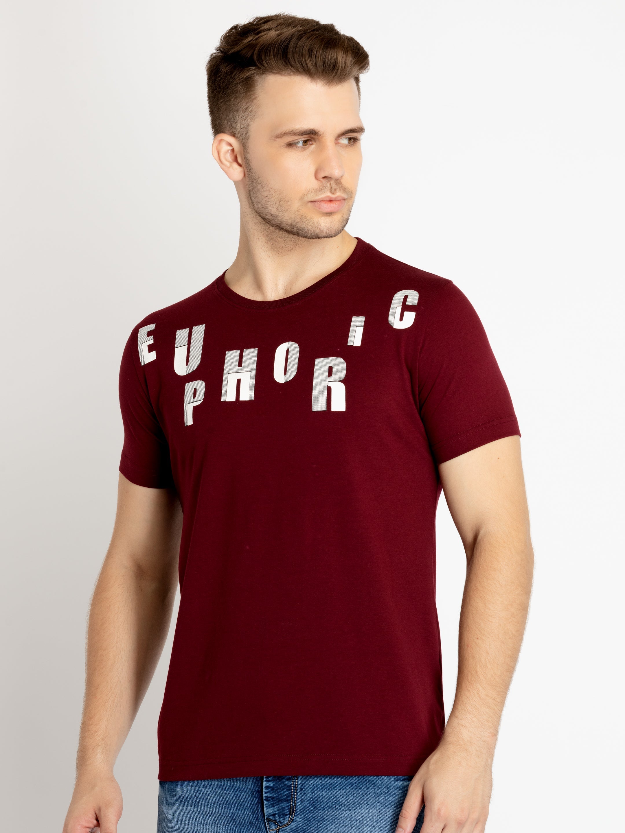 Mens Printed Round Neck T-shirts