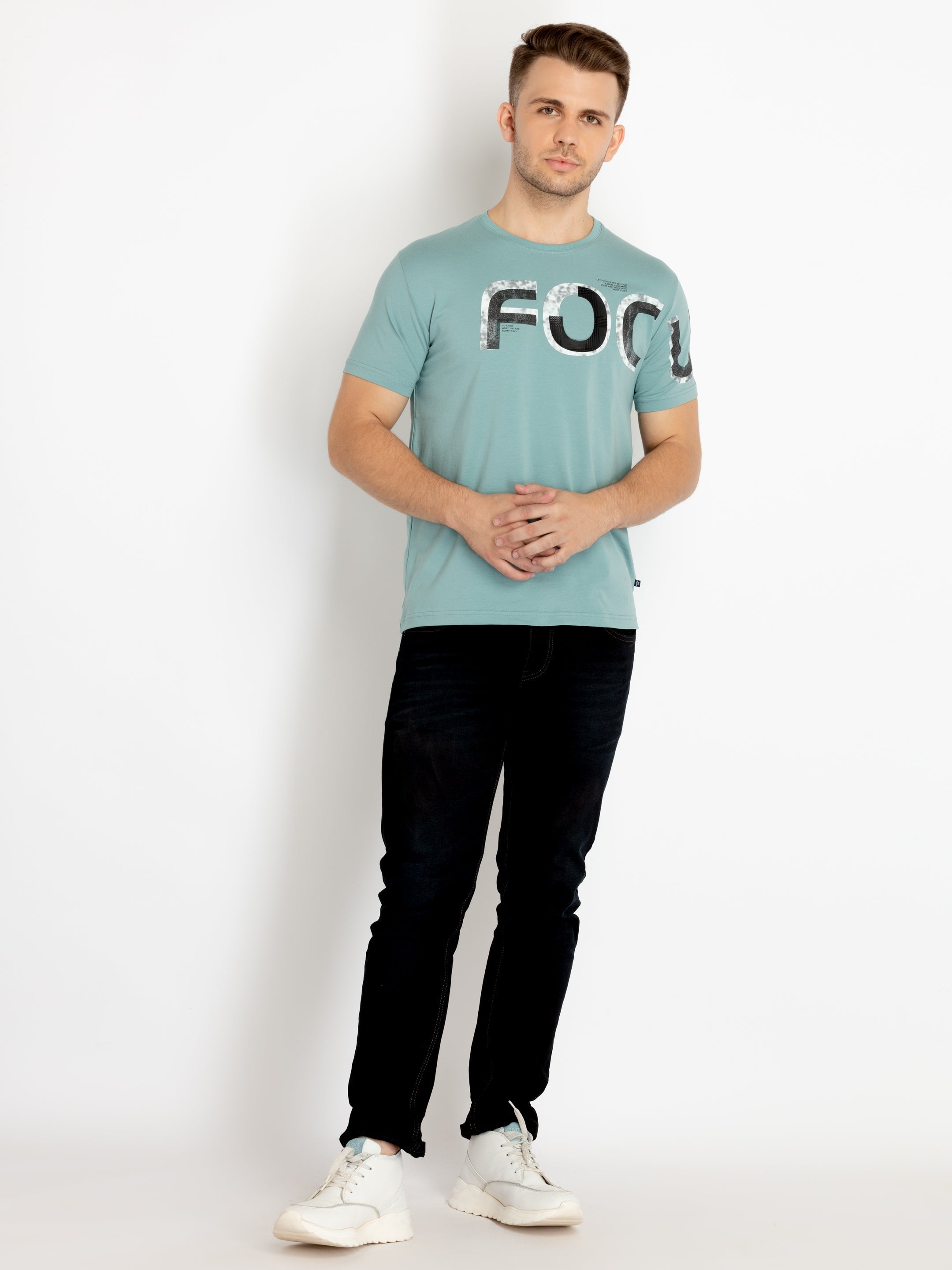 Mens Printed Round Neck T-shirts