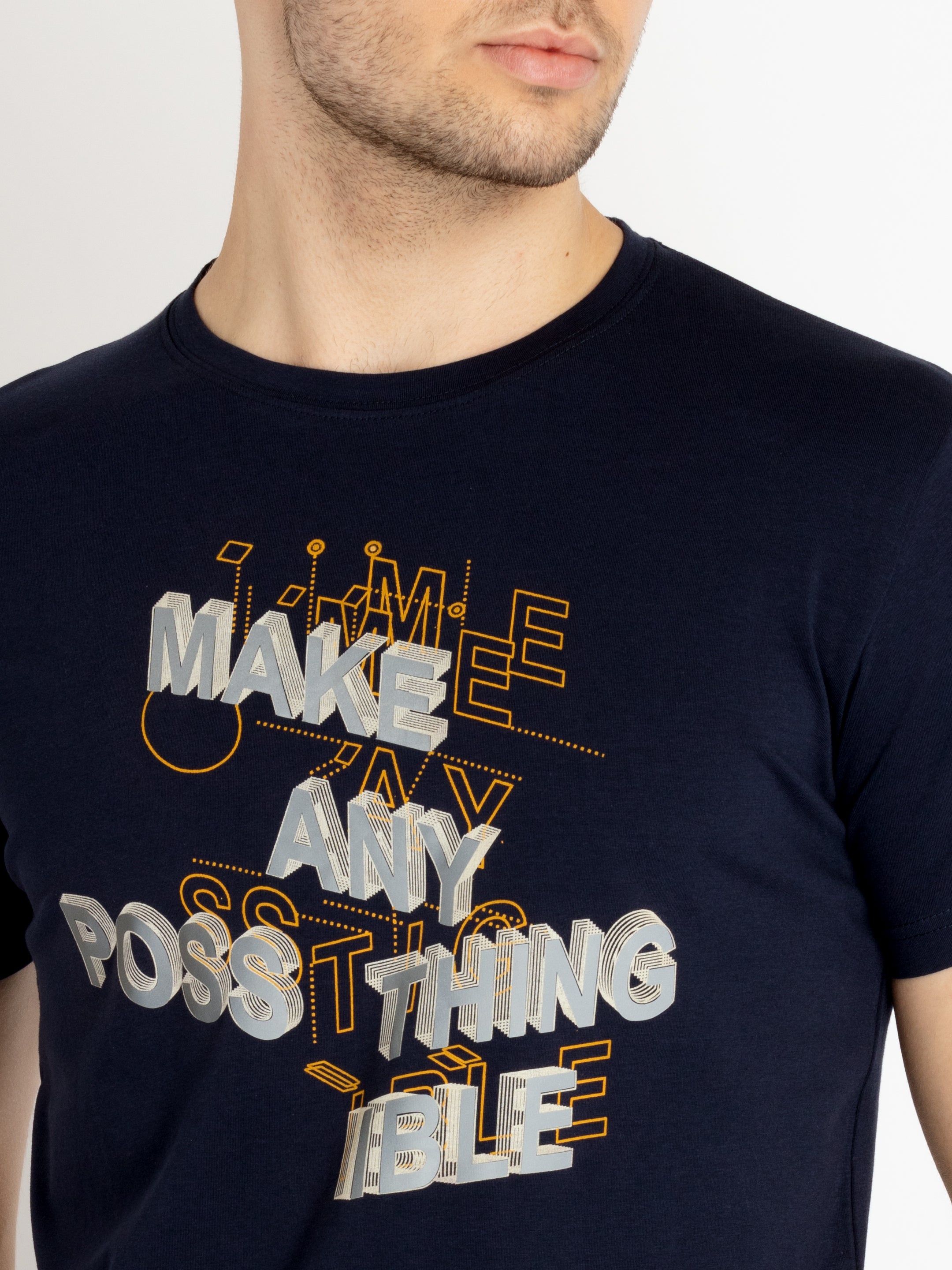 Mens Printed Round Neck T-shirts