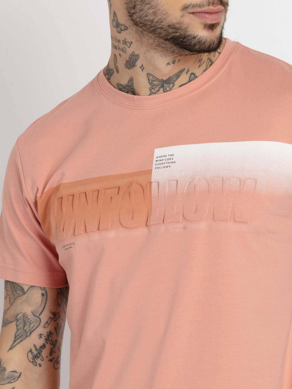 Mens All Over Printed Round Neck T-shirt