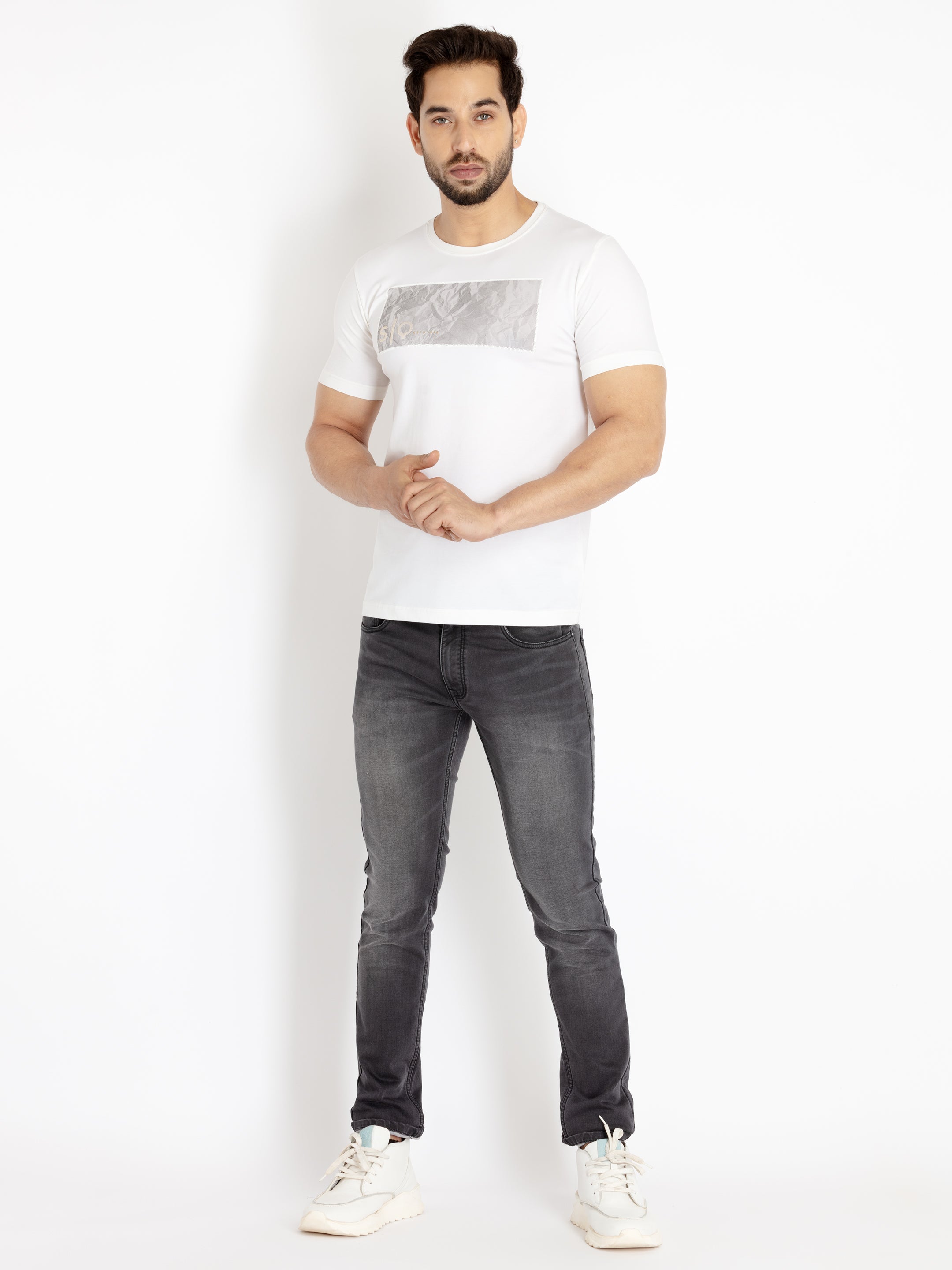 Mens Printed Round Neck T-shirt