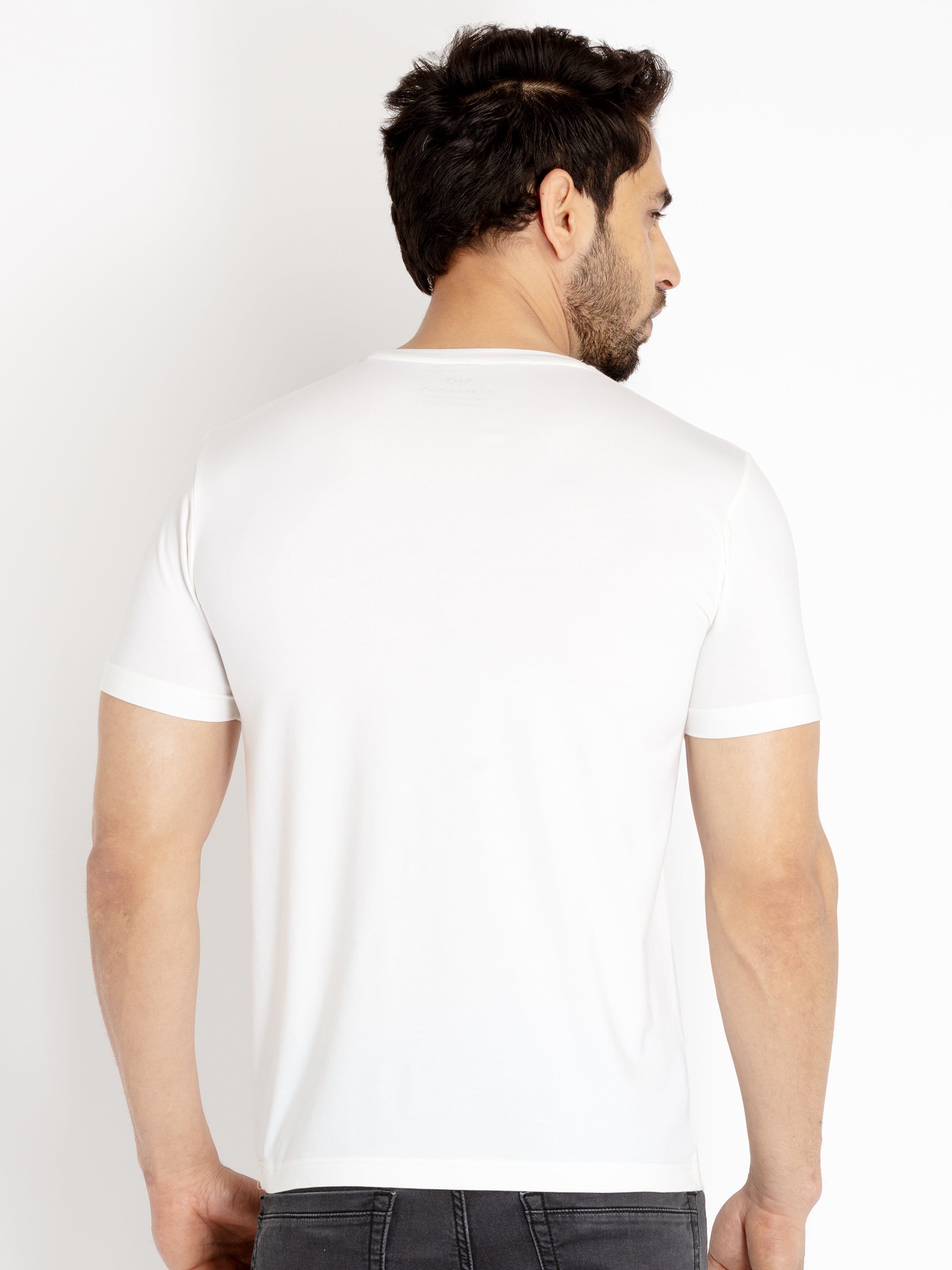 Mens Printed Round Neck T-shirt