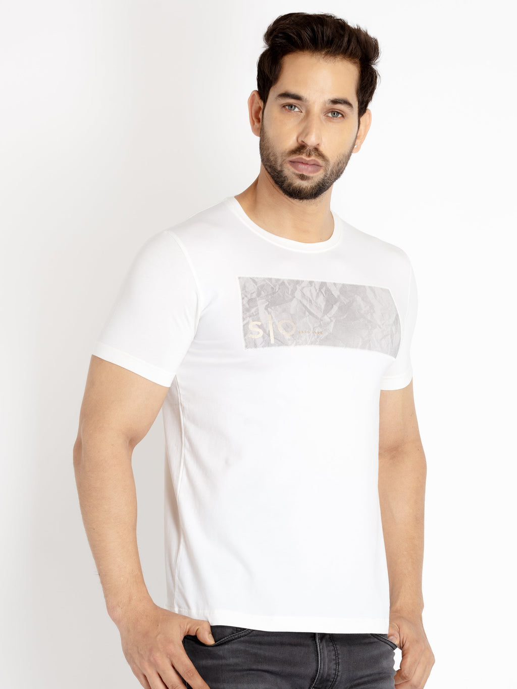 Mens Printed Round Neck T-shirt