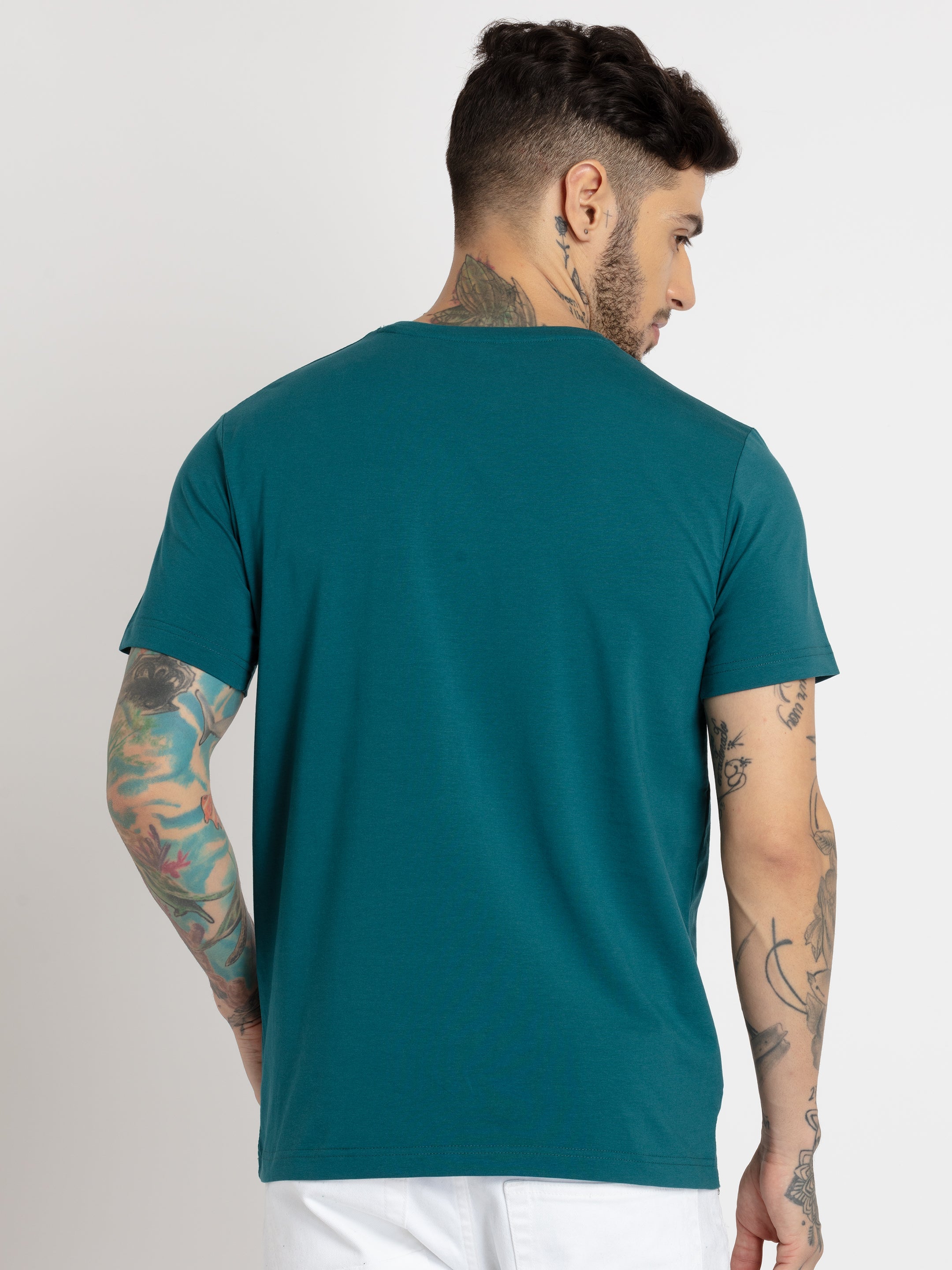 Mens Printed Round Neck T-shirt