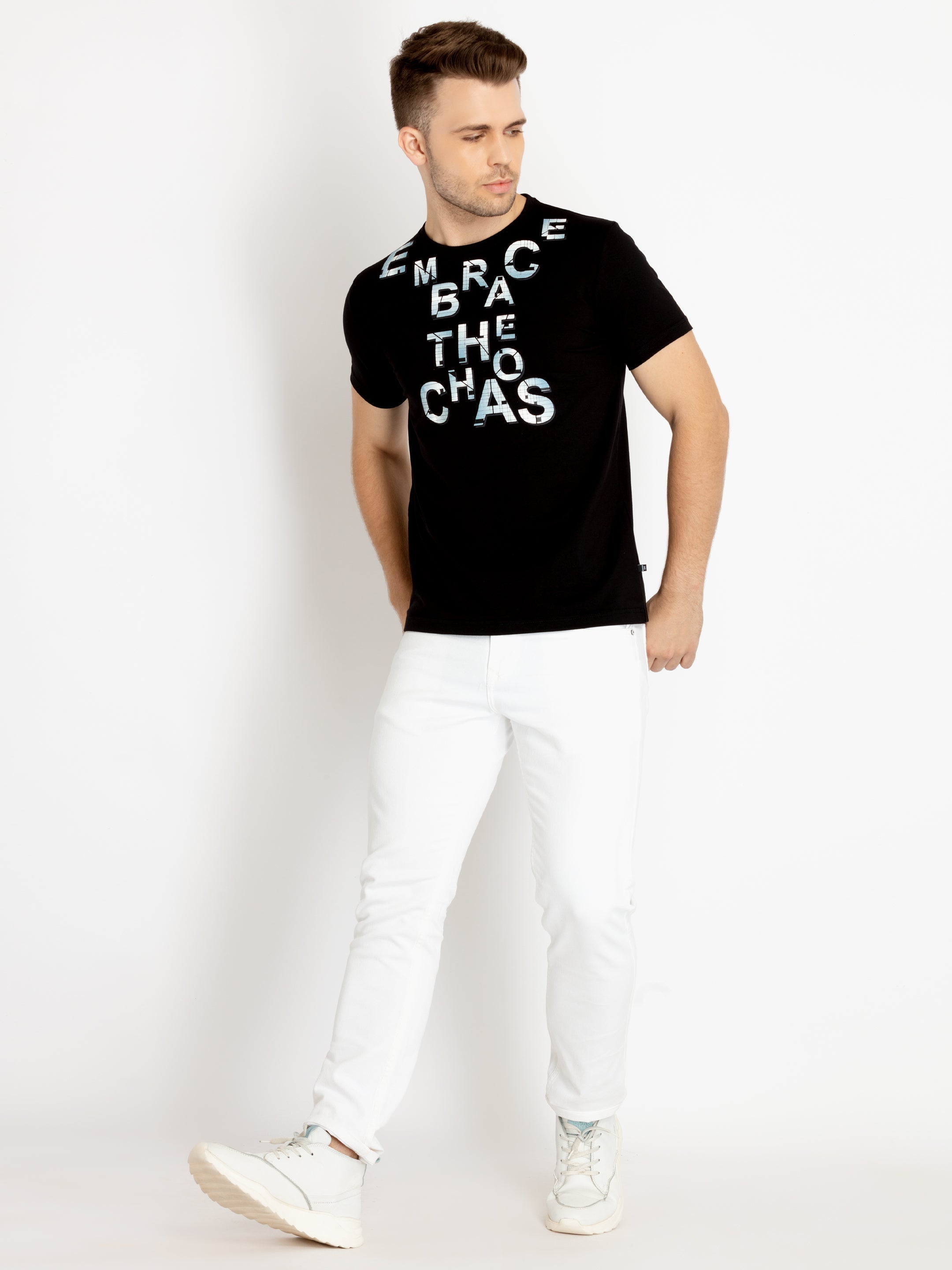 Mens Printed Round Neck T-shirts