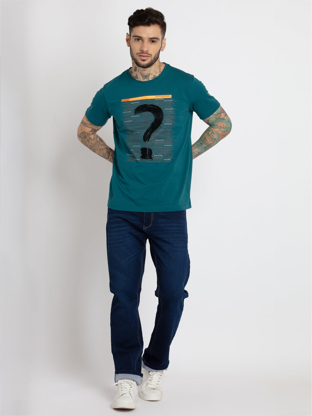 Mens Printed Round Neck T-shirt