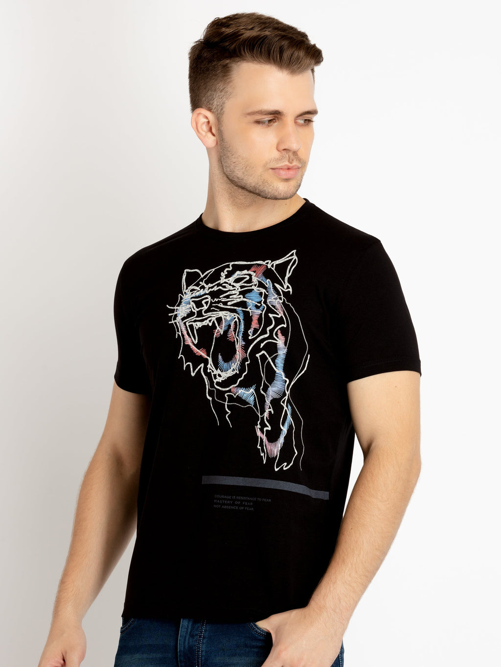 Mens Printed Round Neck T-shirts