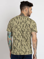 Mens Printed Round Neck T-shirt