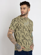 Mens Printed Round Neck T-shirt