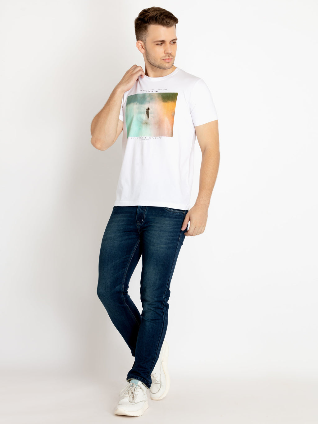 Mens Printed Round Neck T-shirts