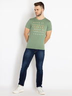 Mens Printed Round Neck T-shirt