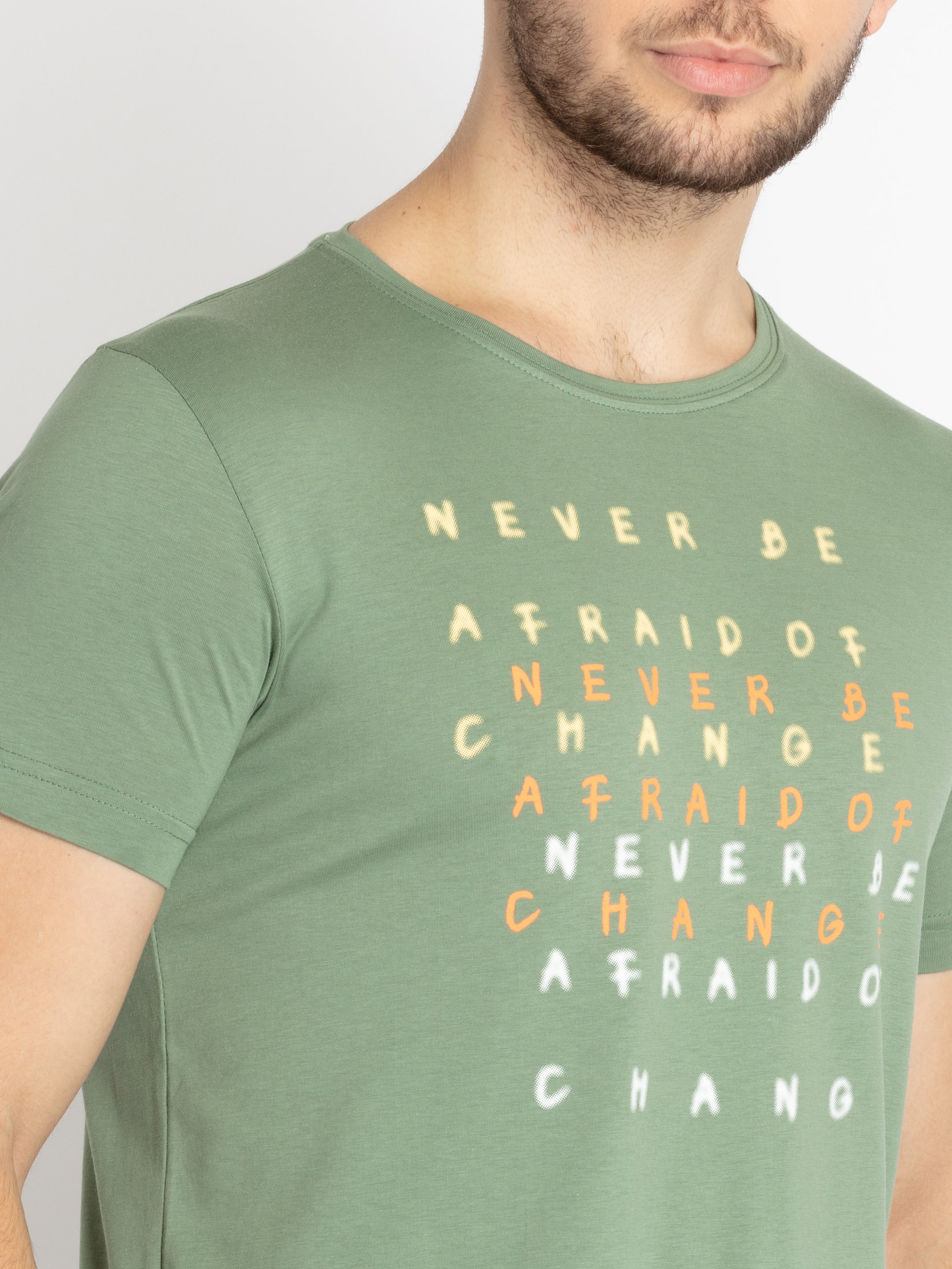 Mens Printed Round Neck T-shirt