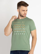 Mens Printed Round Neck T-shirt