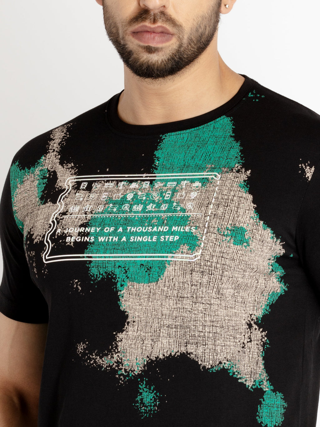 Mens Printed Round Neck T-shirt