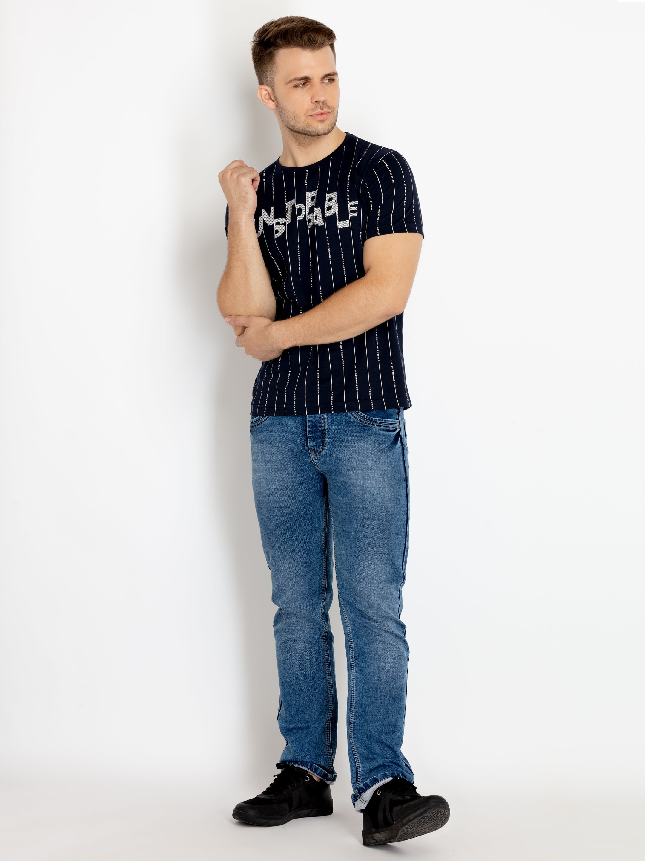 Mens Printed Round Neck T-shirts