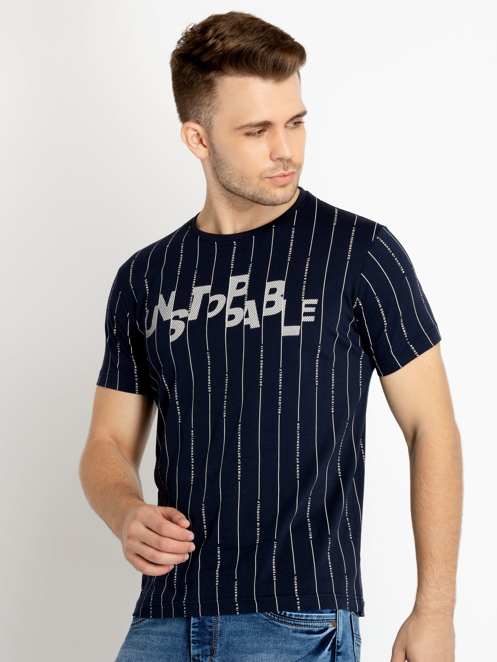 Mens Printed Round Neck T-shirts
