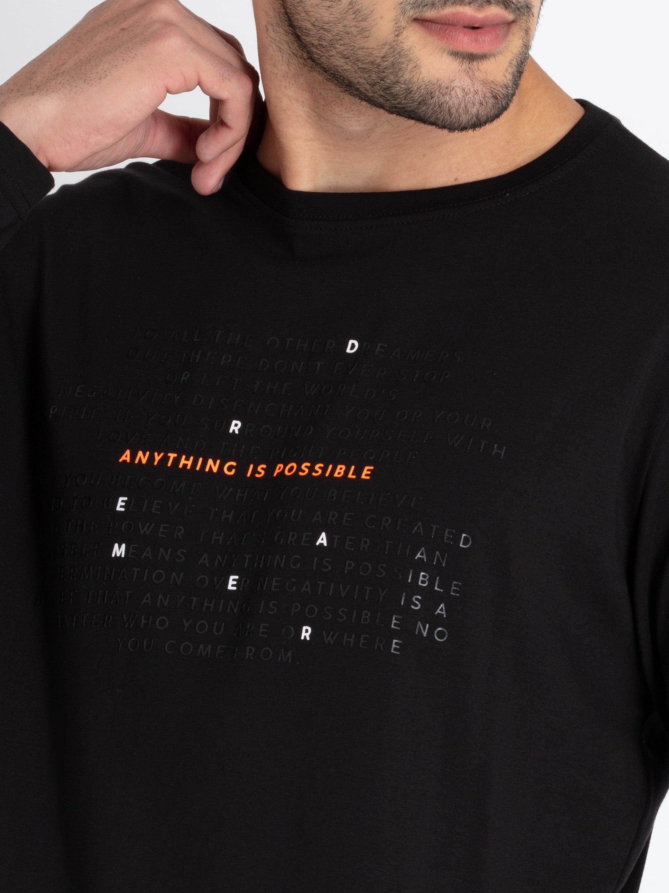 Mens Printed Round Neck T-Shirt