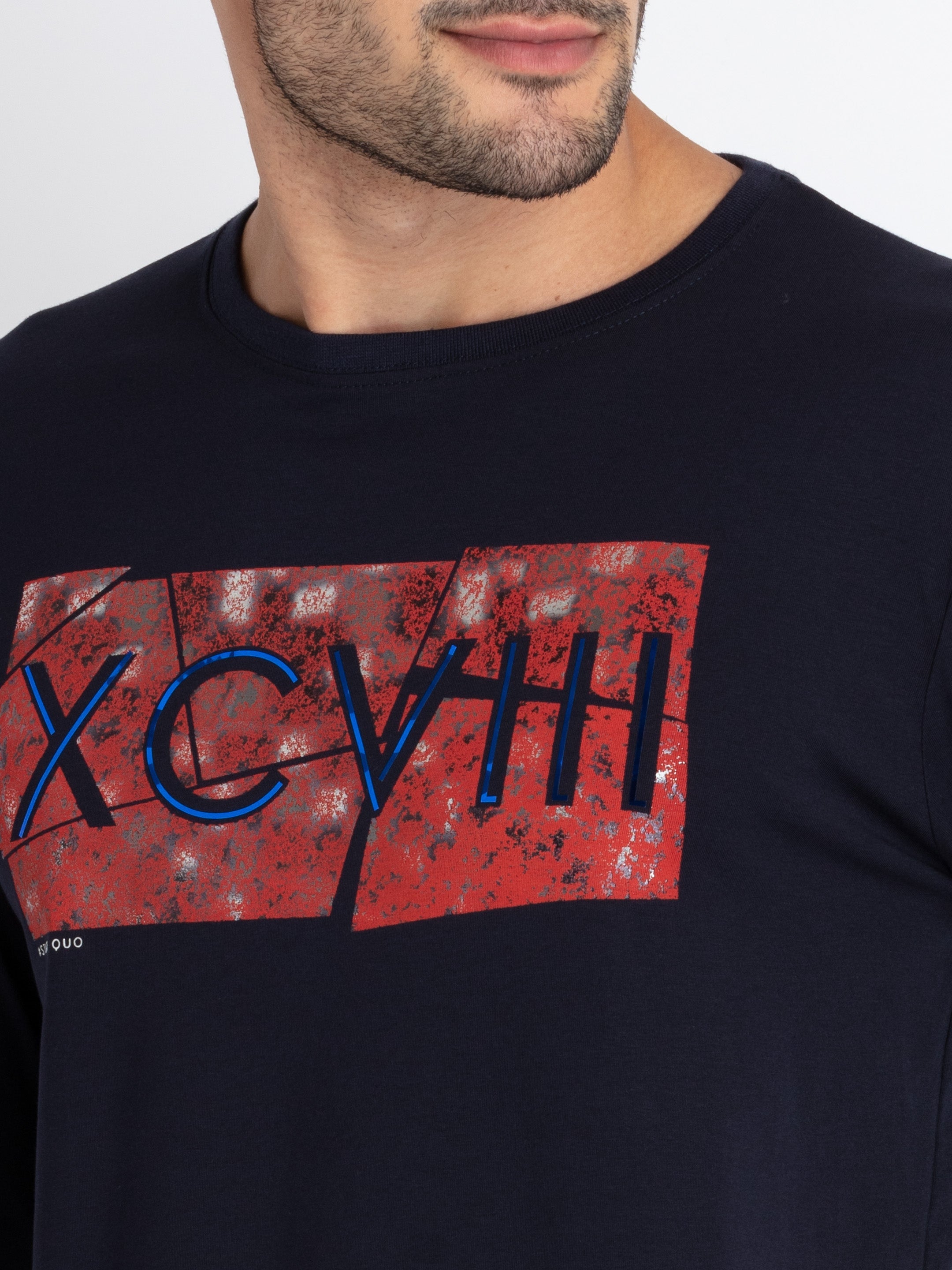 Mens Printed Round Neck T-Shirt