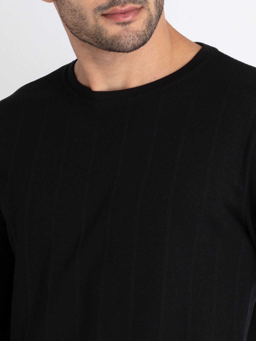 Mens Solid Round Neck T-Shirt