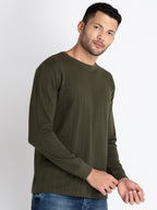 Mens Solid Round Neck T-Shirt