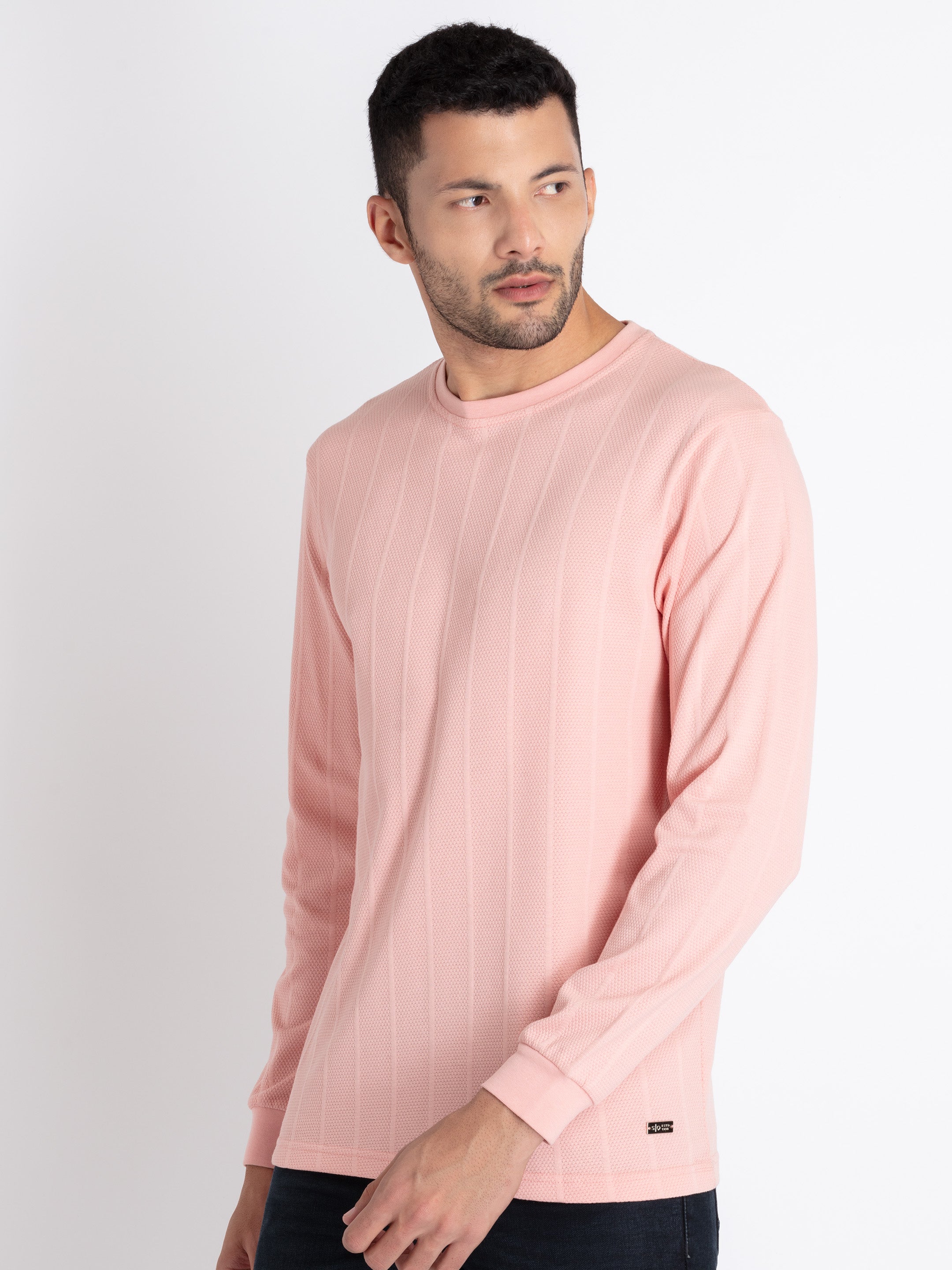 Mens Solid Round Neck T-Shirt Secondary image