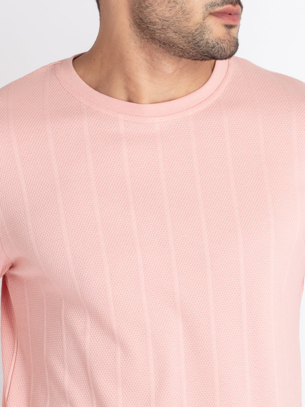 Mens Solid Round Neck T-Shirt