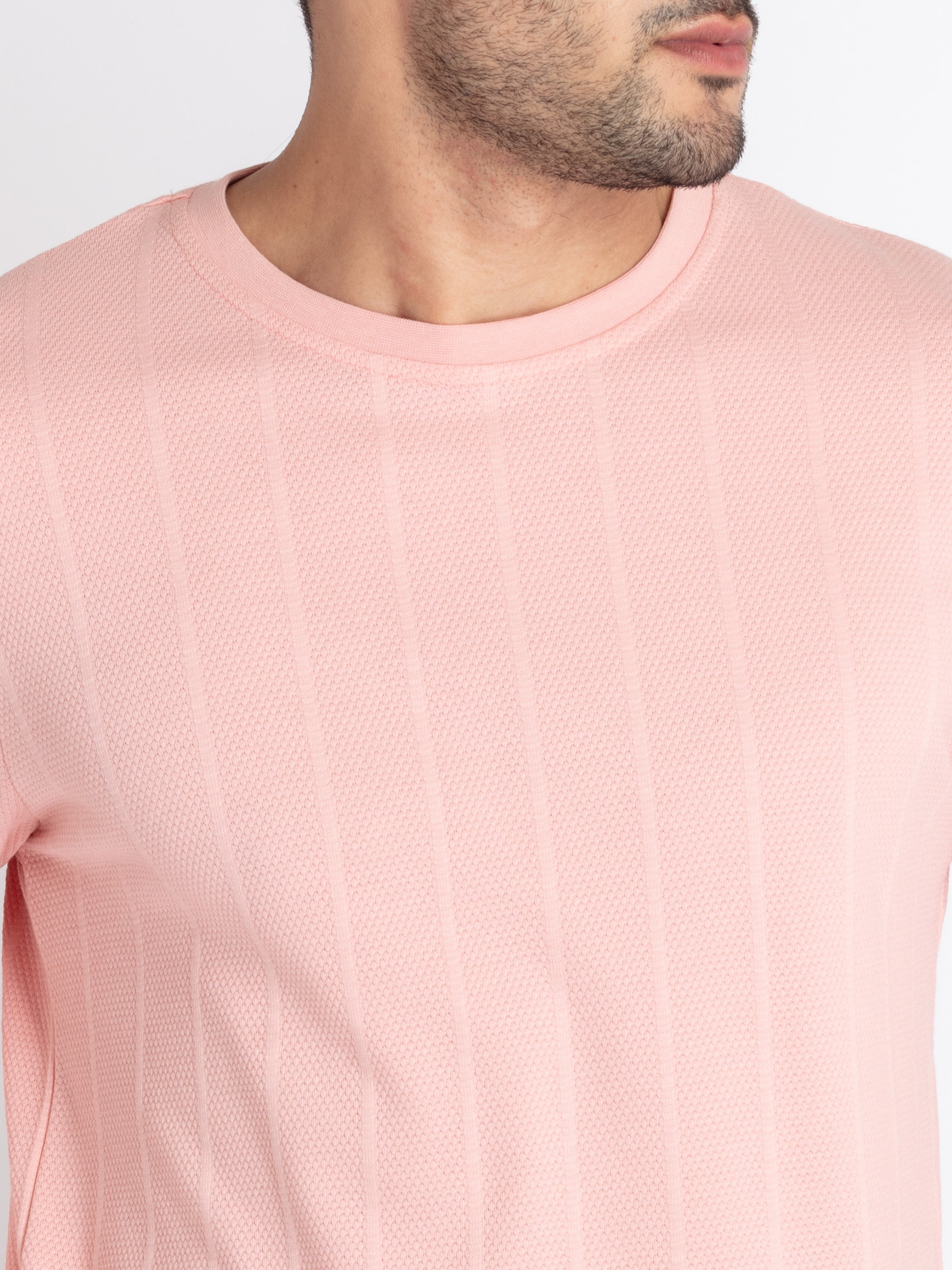 Mens Solid Round Neck T-Shirt