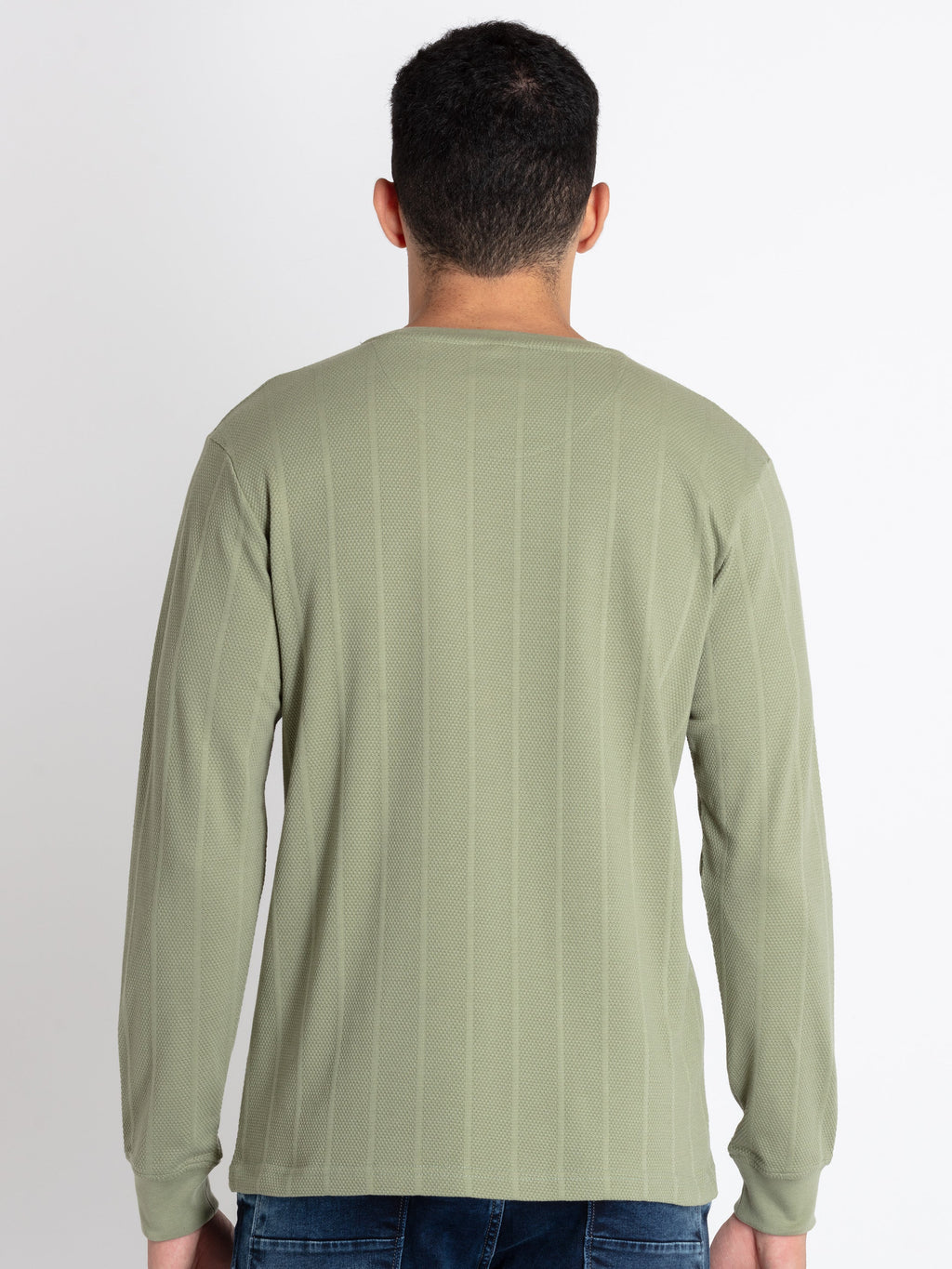 Mens Solid Round Neck T-Shirt