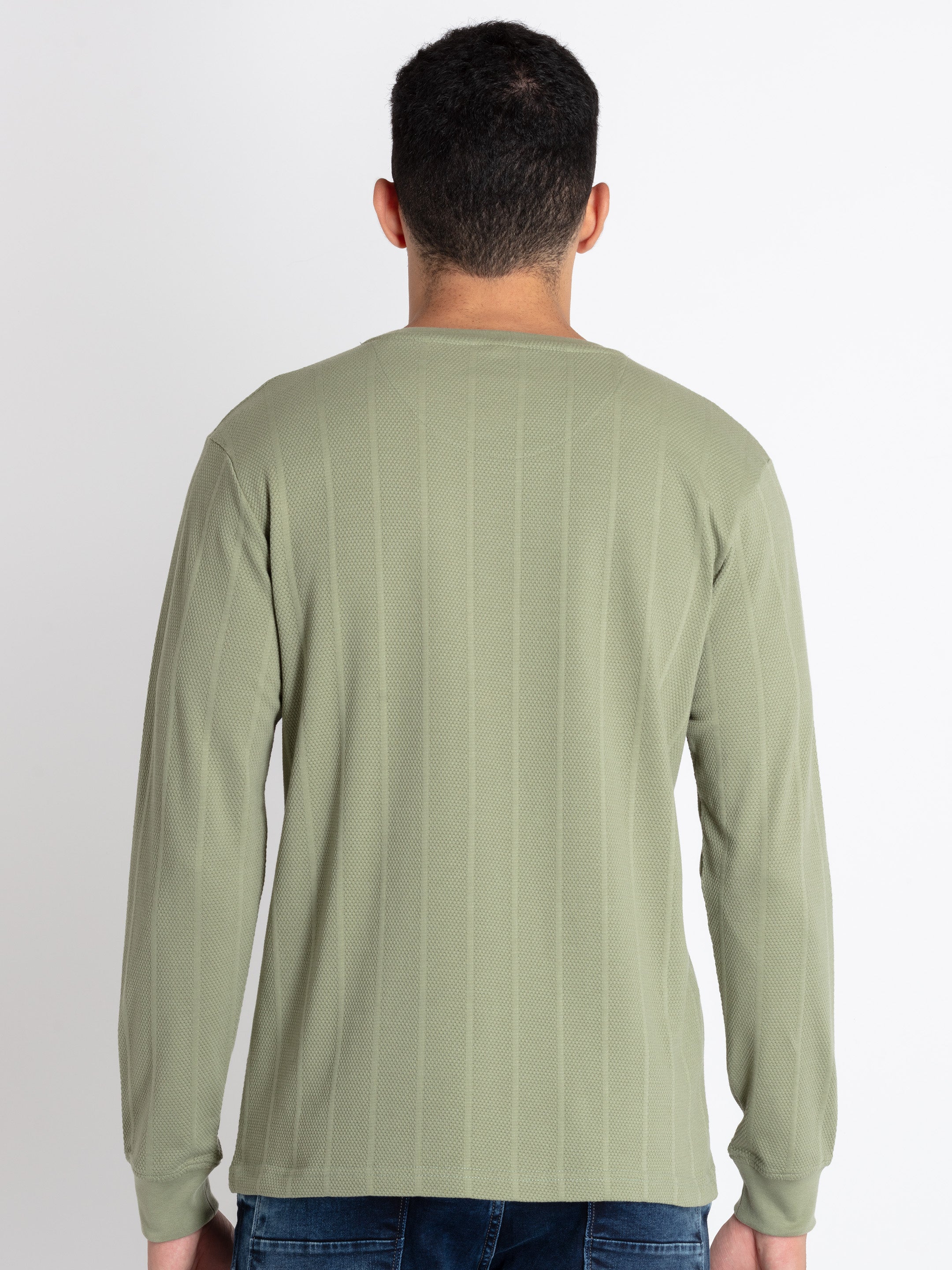 Mens Solid Round Neck T-Shirt