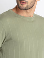 Mens Solid Round Neck T-Shirt